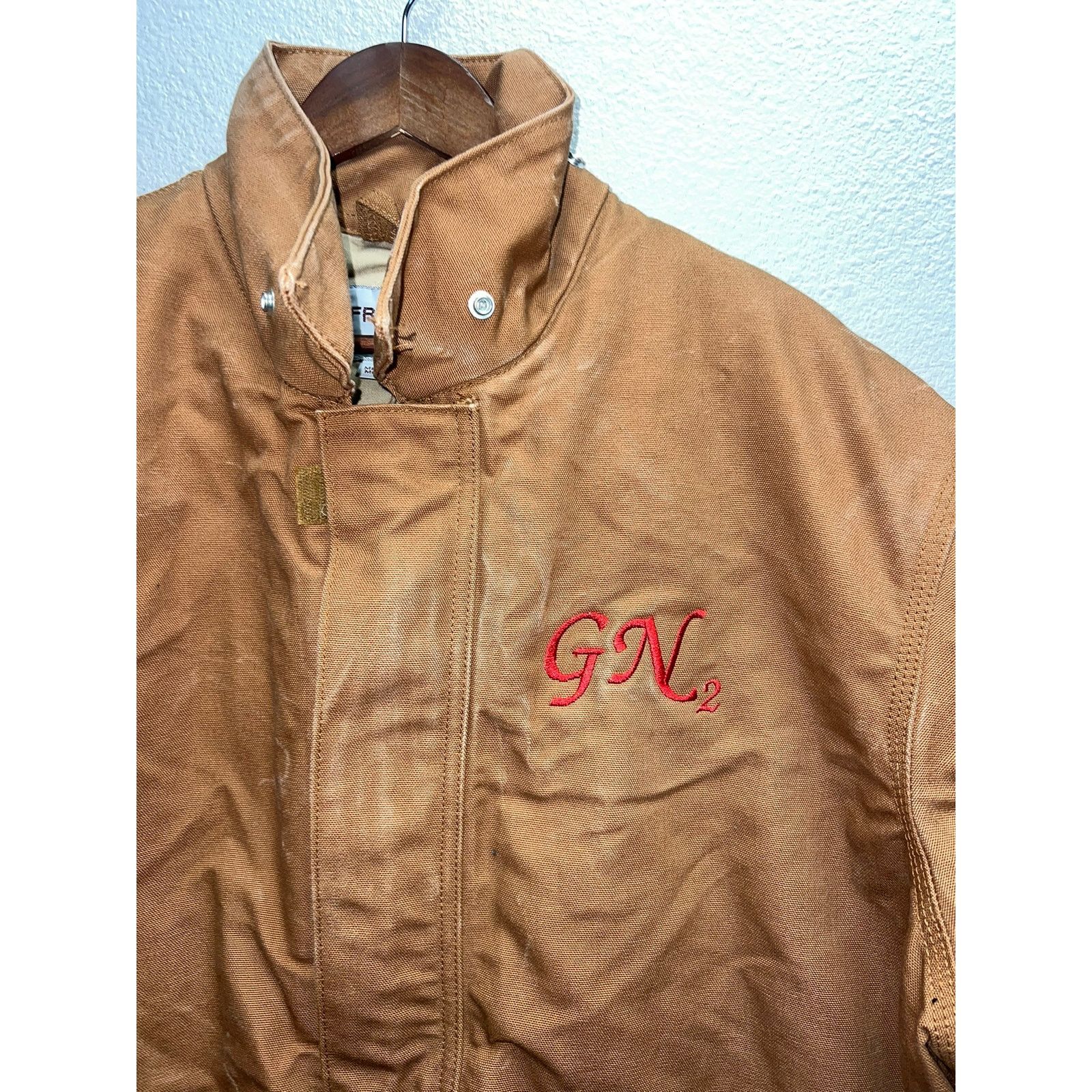 Vintage Carhartt FR Canvas Jacket Bomber Workwear Duck Work Coat XL Size US XL / EU 56 / 4 - 2 Thumbnail