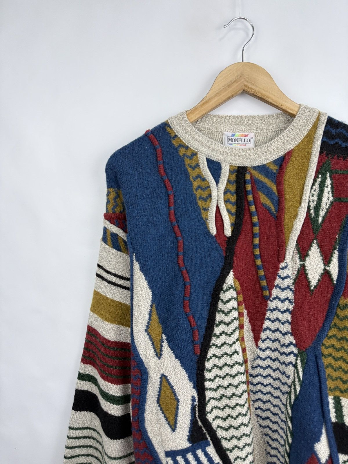 Coogi 🇮🇹 Vintage 90s Monello Sweater Made in Italy Coogi Style Rare Size US L / EU 52-54 / 3 - 2 Thumbnail