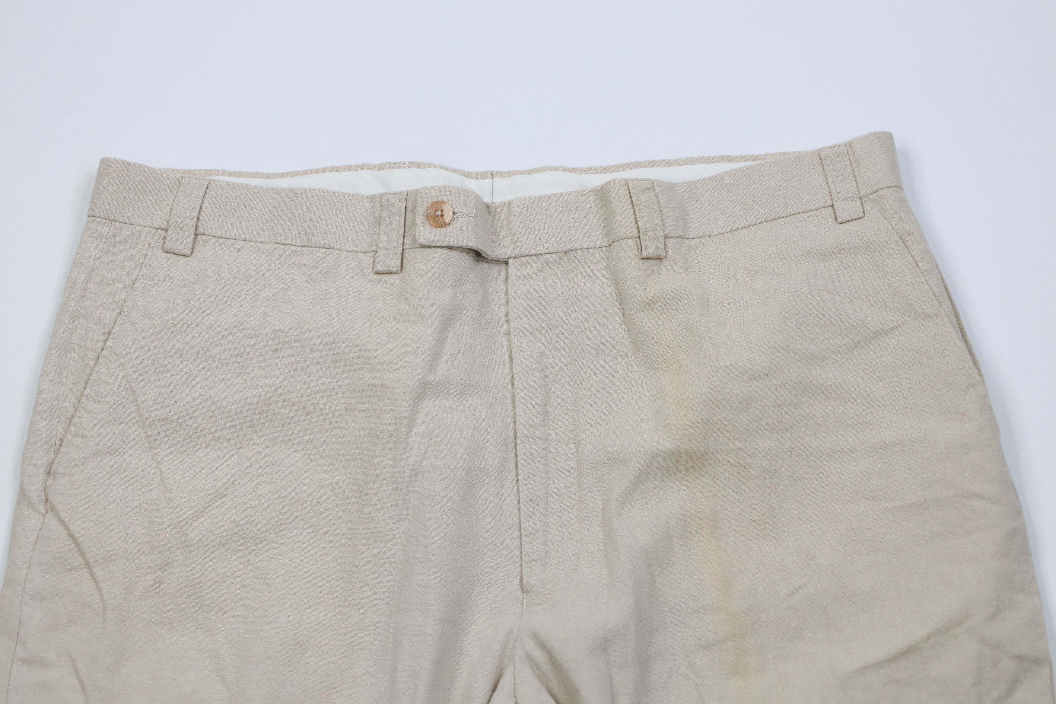 Vintage Vintage 90s Y2K Streetwear Linen Wide Leg Chino Pants Size US 38 / EU 54 - 2 Thumbnail