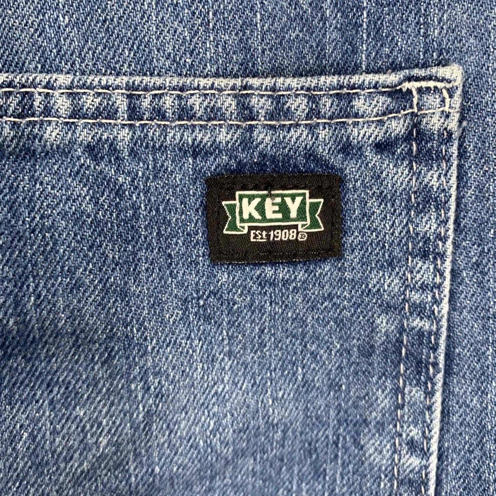 Vintage VINTAGE Key Denim Jeans Men 38x30 Blue 90s Grunge High-Rise Straight Classic Size US 38 / EU 54 - 3 Thumbnail