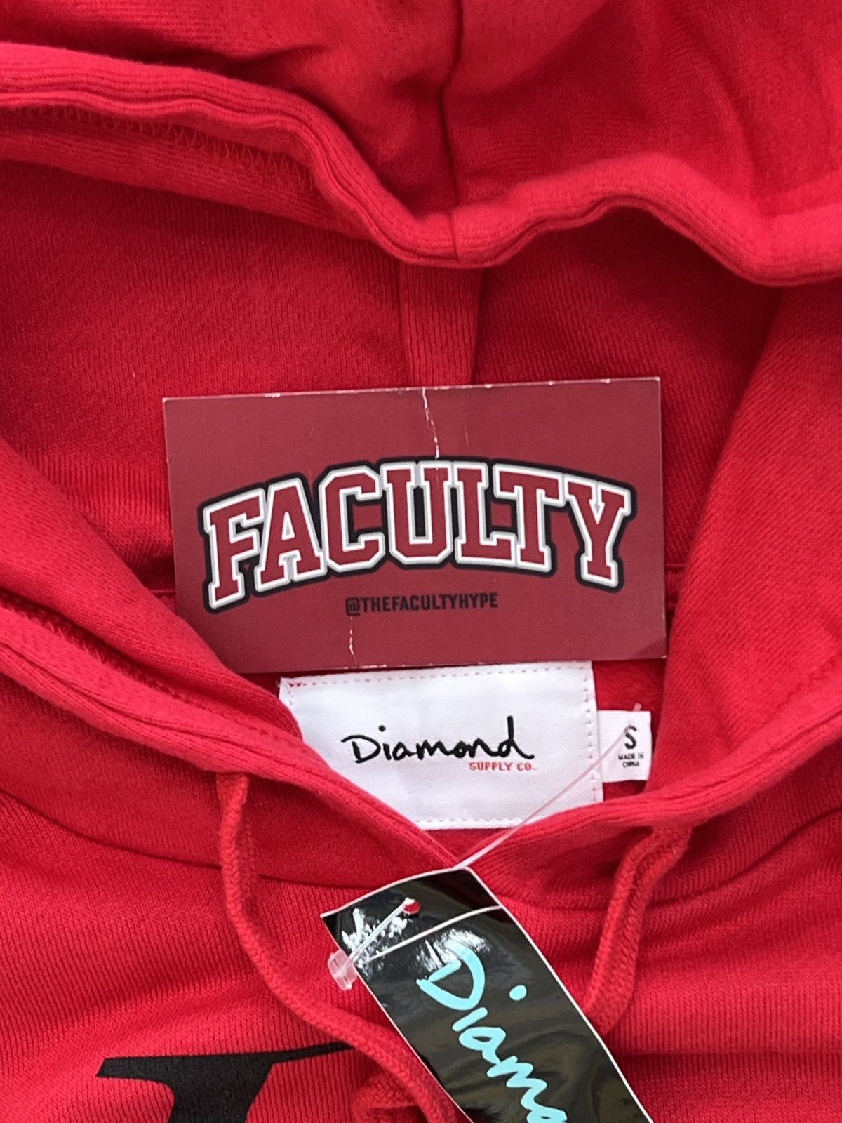 Diamond Supply Co. Diamond Supply Serif Jrs Hoodie Red Medium Size US M / EU 48-50 / 2 - 3 Thumbnail