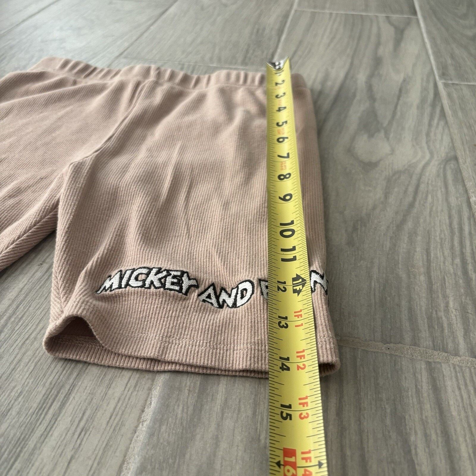 Disney Disney Mickey Friends Small Ribbed Stretch Legging Shorts Size 22" - 6 Thumbnail
