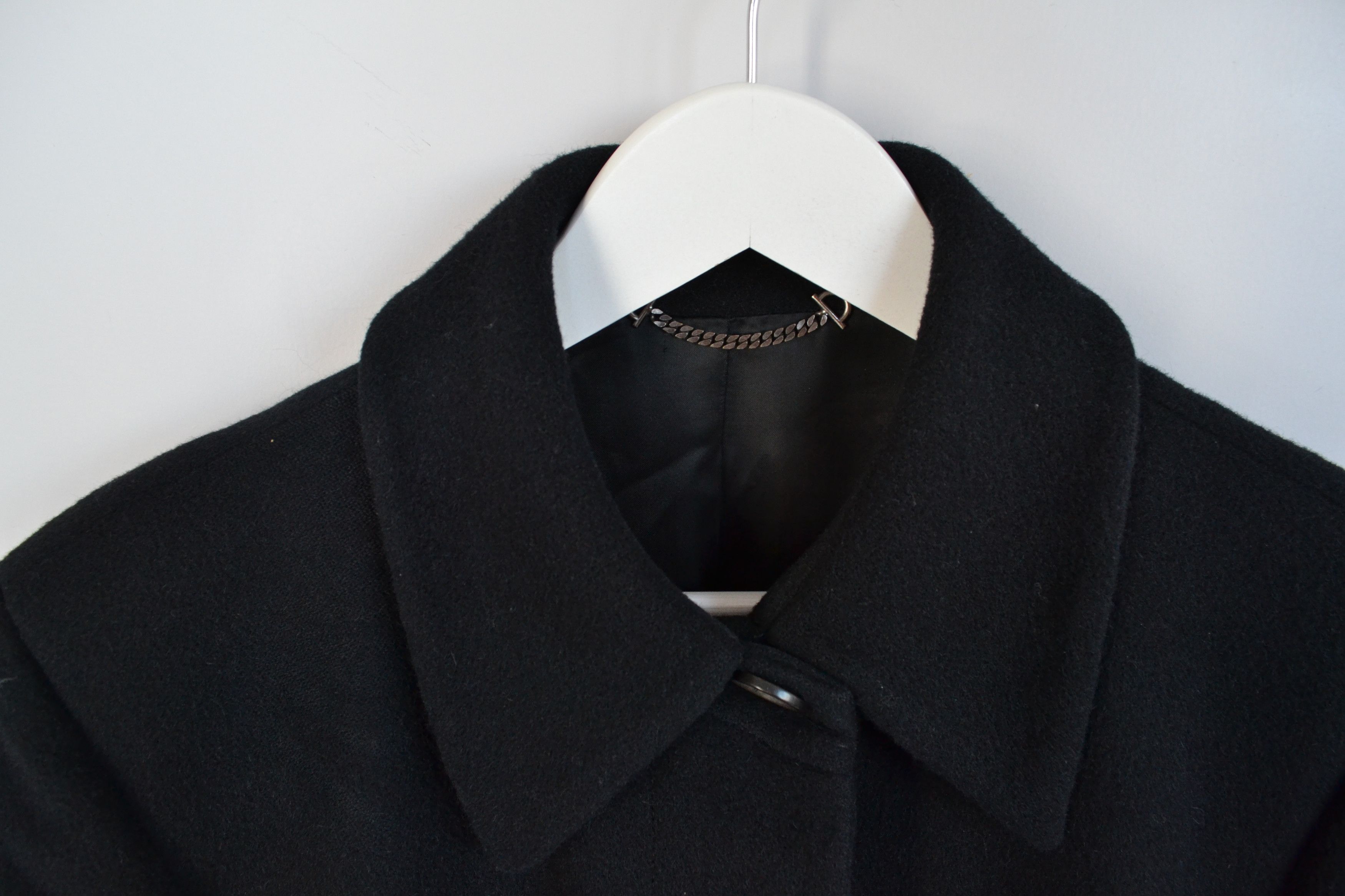 Gucci 🔴 GUCCI Coat Jacket Black Alpaca Wool Vintage Buttons 90s Size L / US 10 / IT 46 - 6 Thumbnail