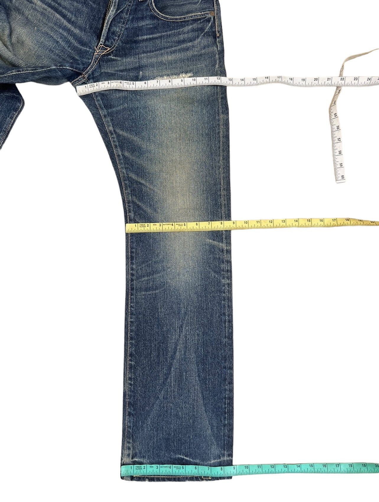 Vintage Acoustic Japan Distress Mud Denim Redline Selvedge Jeans Size US 30 / EU 46 - 4 Thumbnail