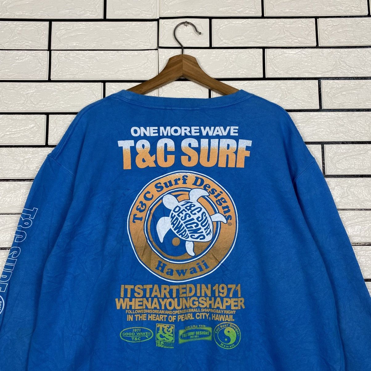 Japanese Brand 📌Vintage Sweatshirt T&C Surf Hawaii Big Logo Size US XL / EU 56 / 4 - 10 Thumbnail