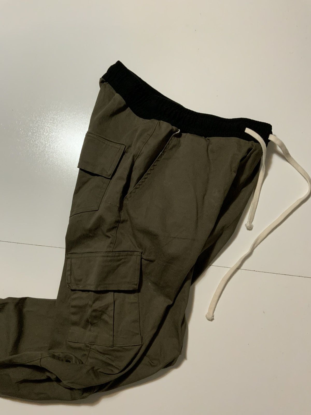 MNML MNML Los Angeles Olive Green Cargo Drawstring Utility Pants Size US 32 / EU 48 - 7 Thumbnail
