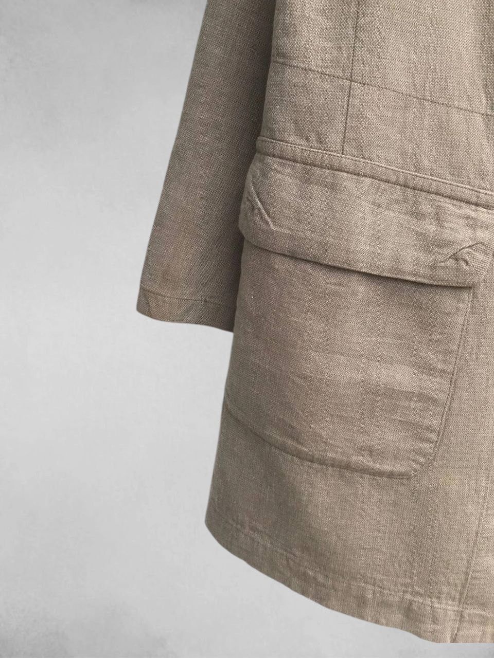 Issey Miyake Unisex Plantation Linen Blend Marled Coat Size M / US 6-8 / IT 42-44 - 11 Thumbnail