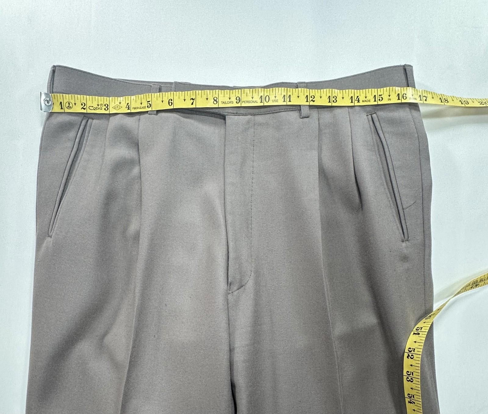 Oscar Jacobson Oscar Jacobson Comfort Stretch Wool Pants Brown Mens 34/30 Size US 34 / EU 50 - 3 Thumbnail
