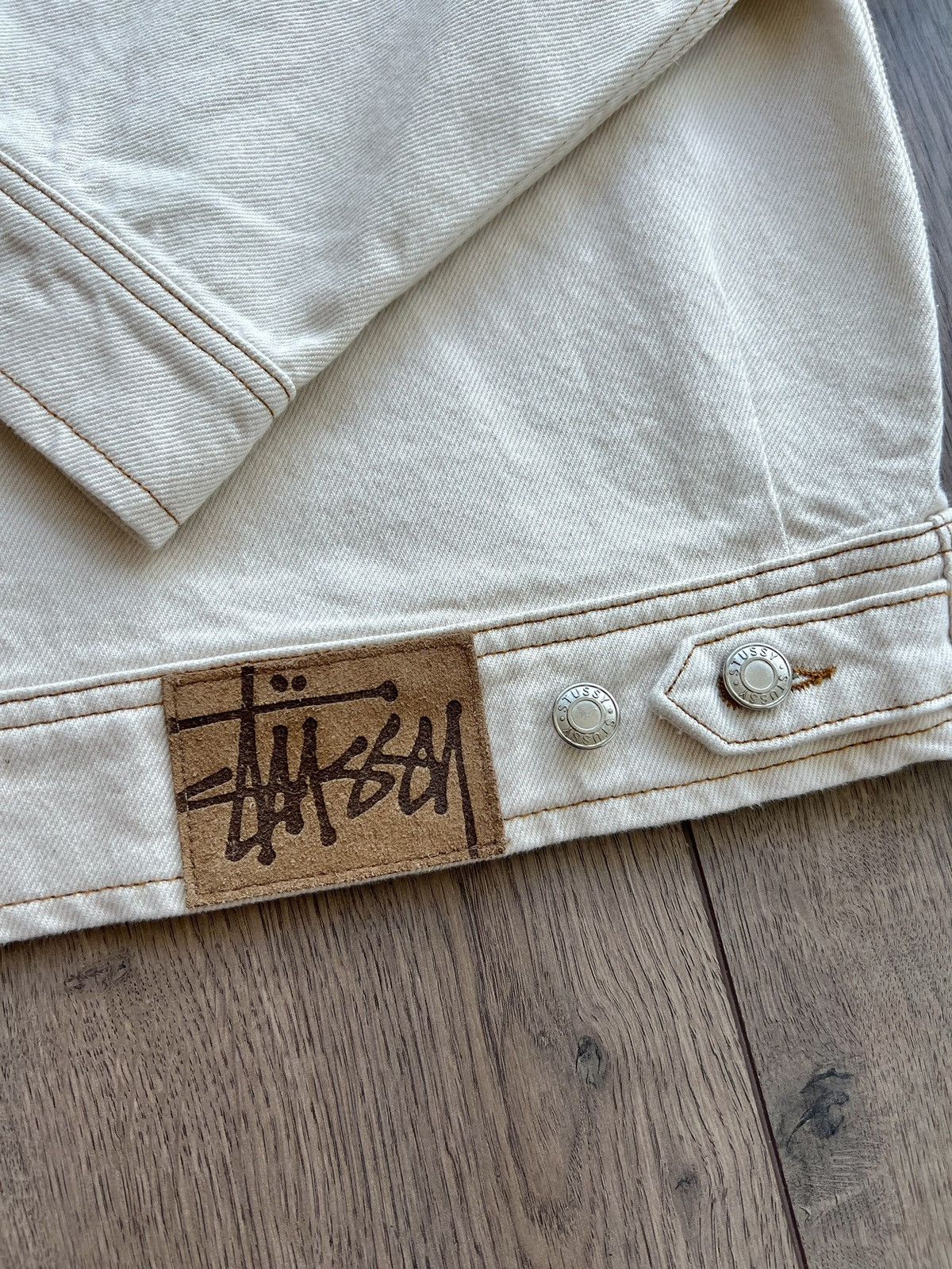 Stussy Stussy Denim Work Jacket Natural XL Size US XL / EU 56 / 4 - 7 Thumbnail