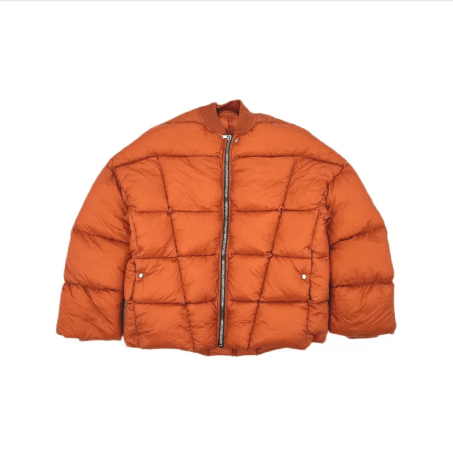 Rick Owens Rick Owens Orange Quilted Puffer Bomber Jacket Size US S / EU 44-46 / 1 - 1 Thumbnail