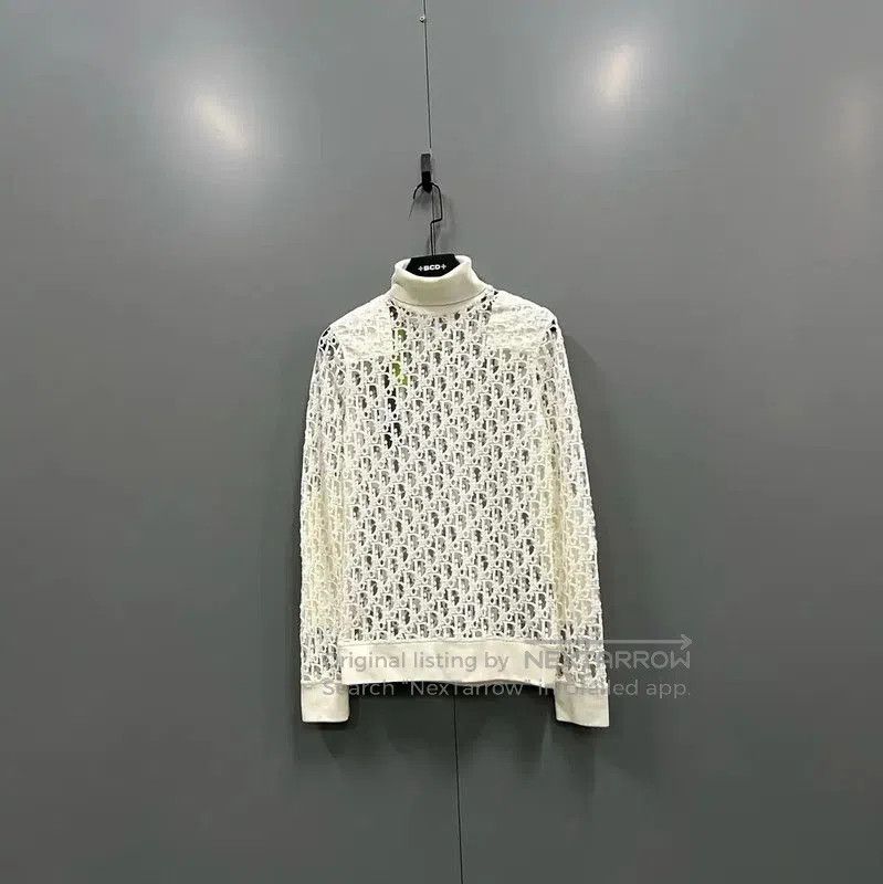 Dior Dior White Logo Long Sleeve Cropped T. Size XXS / US 00 / IT 34 - 1 Thumbnail