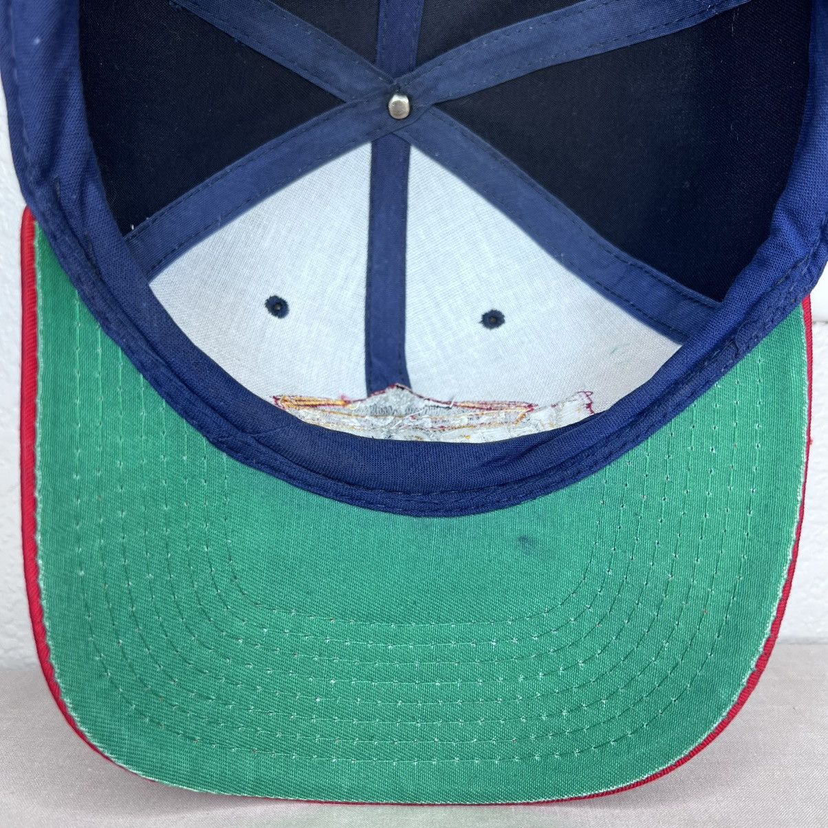 NBA 1990s NBA Denver Nuggets AJD Plain Logo Two Tone Snapback Size ONE SIZE - 13 Thumbnail