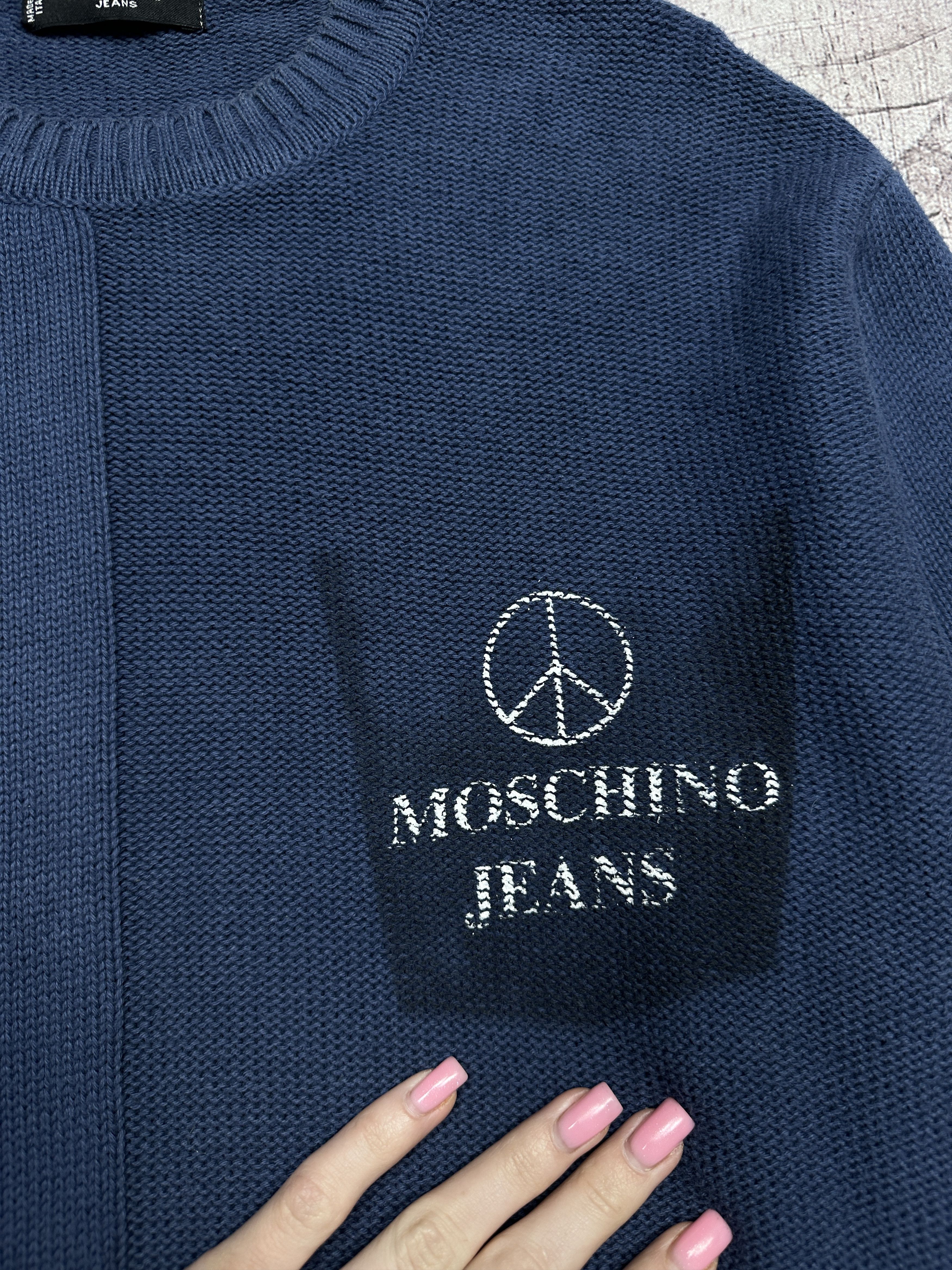 Moschino Moschino Jeans Vintage Mens Knit Sweater Size US L / EU 52-54 / 3 - 3 Thumbnail