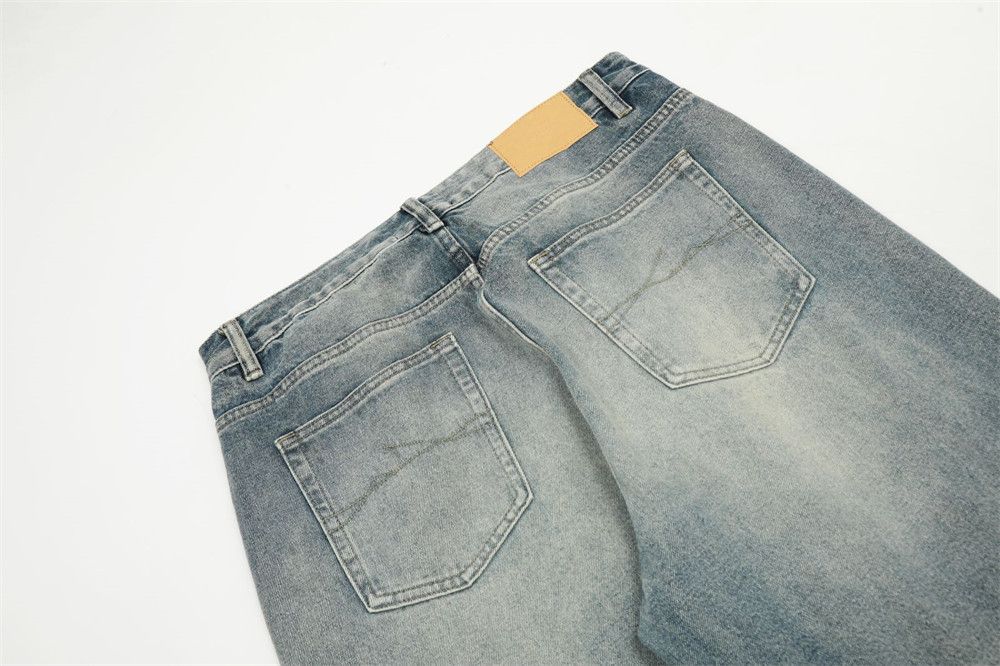 Japanese Brand × Jean Men's loose casual straight washed distressed jeans Size US 34 / EU 50 - 5 Thumbnail