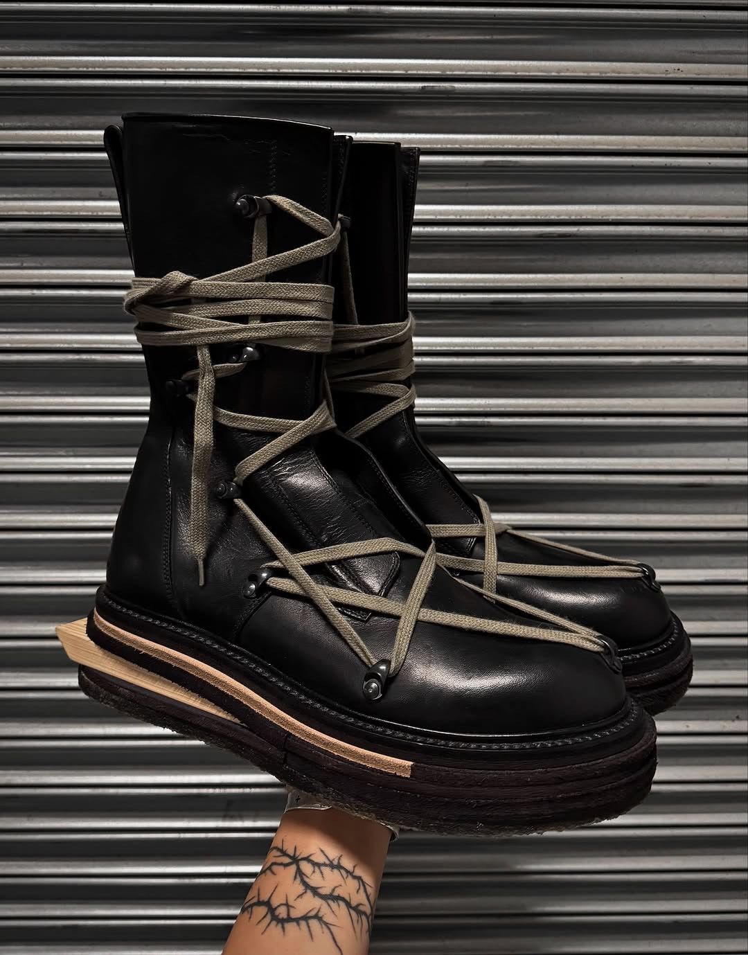 Rick Owens Rick Owens FW17 Glitter Pentagram Creeper boots sz39.5