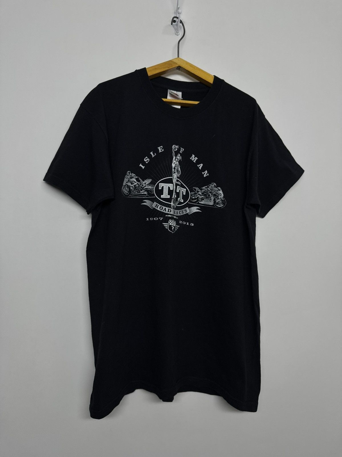 Fruit Of The Loom Vintage Moto racing t shirt Isle of Man road races 00’s Size US L / EU 52-54 / 3 - 3 Thumbnail