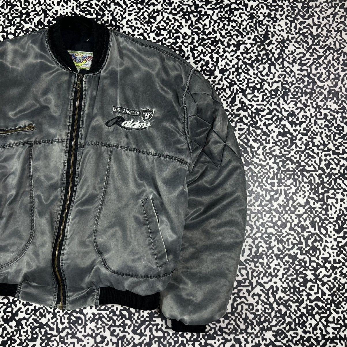 NFL Vintage 90s NFL Raiders LA Bomber Jacket Retro USA Style Size US M / EU 48-50 / 2 - 4 Thumbnail