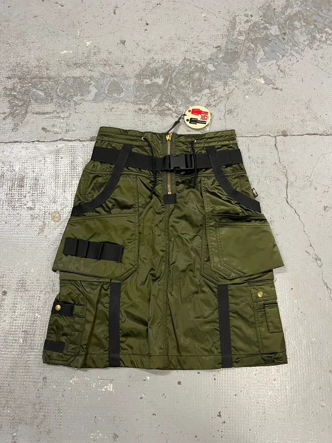 Jean Paul Gaultier AW2003 Jean Paul Gaultier Bondage Khaki Military Skirt Size 27" / US 4 / IT 40 - 4 Thumbnail