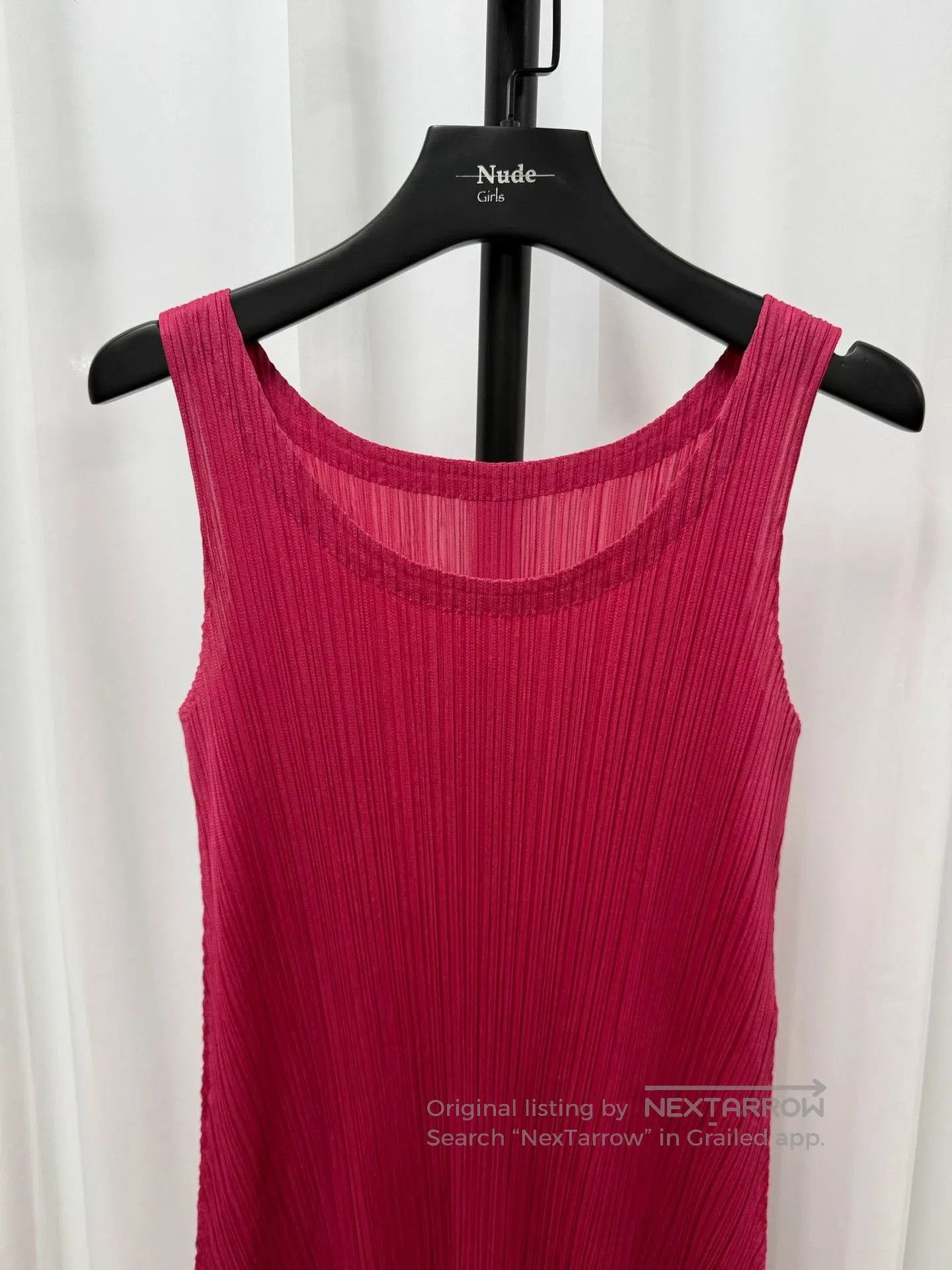 Pleats Please Issey Miyake Pleats Please Issey Miyake Pink Pleated Sleeveless Dress. Size L / US 10 / IT 46 - 2 Thumbnail