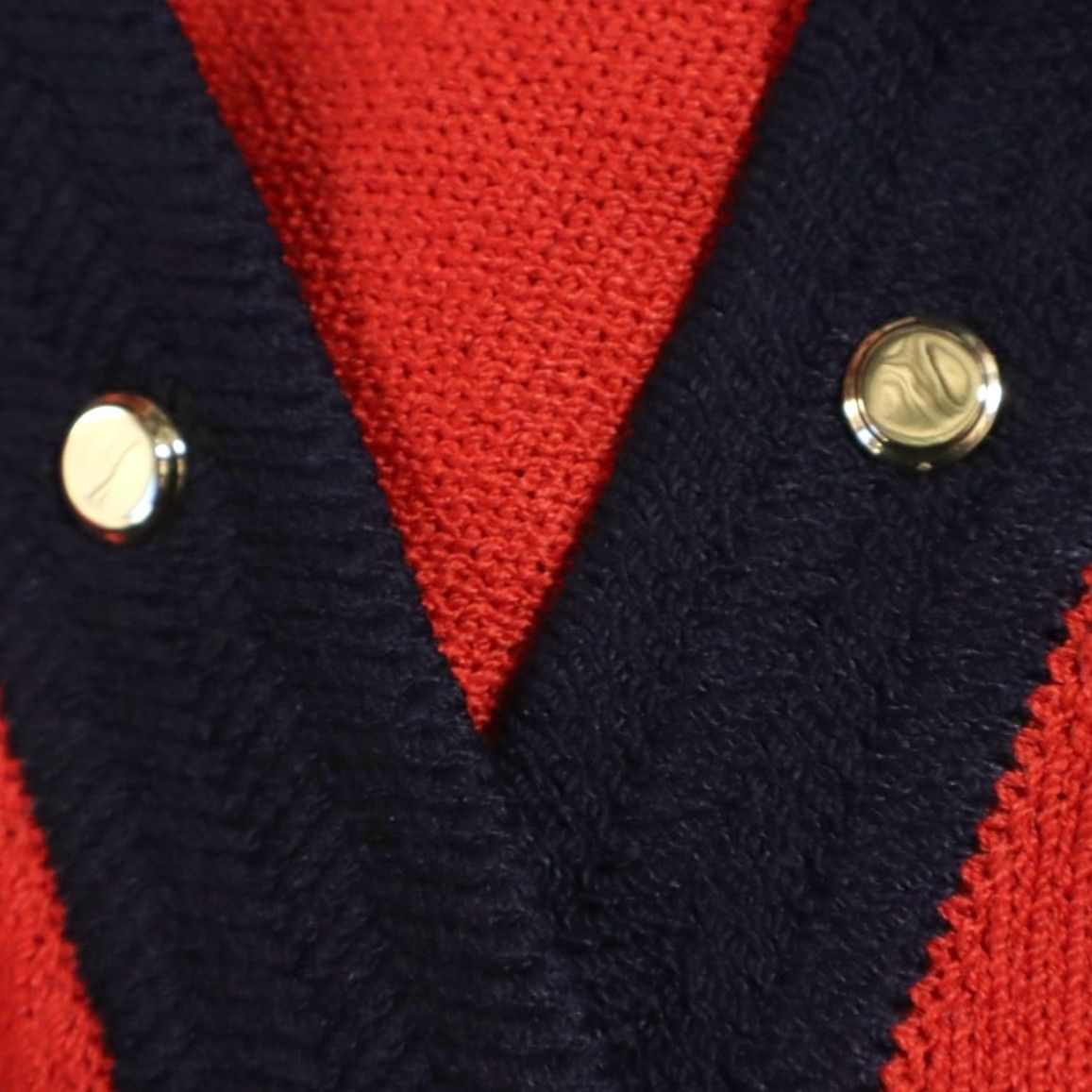 St. John St. John by Marie Gray Santana Knit Snap Cardigan Solid Red Women 10 Cardigan Sweater V-Neck Long Sleeve Shirt Size L / US 10 / IT 46 - 6 Thumbnail