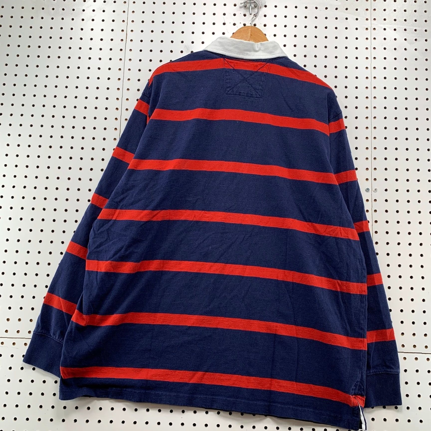 Polo Ralph Lauren VINTAGE Polo Ralph Lauren Rugby Shirt Mens 2XL Blue Red Long Sleeve Preppy Size US XXL / EU 58 / 5 - 2 Thumbnail