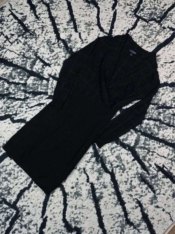 Ralph Lauren Polo Ralph Lauren Black Wool Dress L with Checks Size L / US 10 / IT 46 - 2 Thumbnail