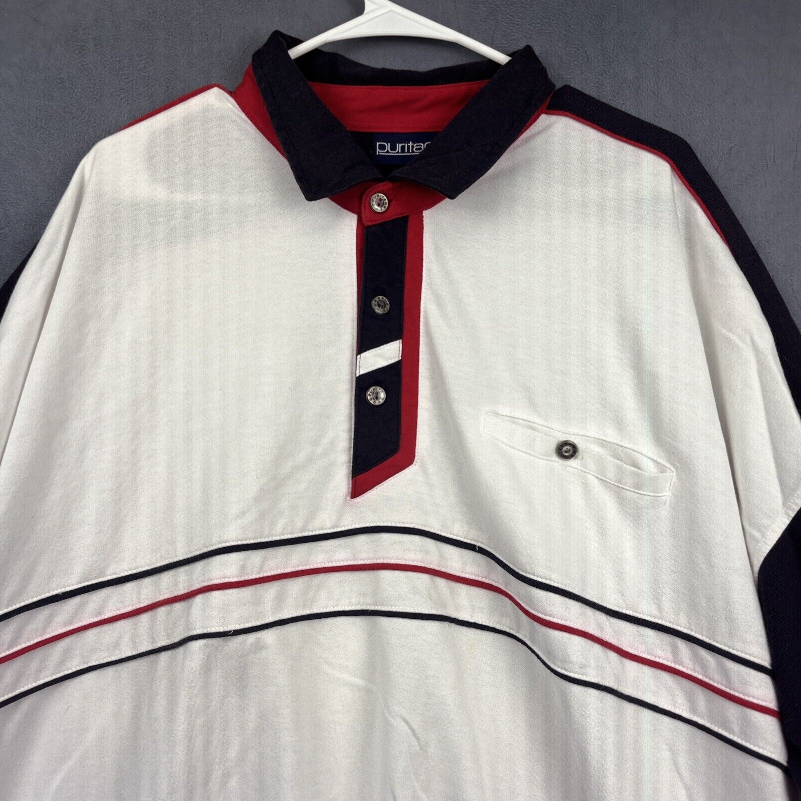 Puritan Puritan Vintage Polo Shirt Men's 3XL Polo Golf Preppy Short Size US XXL / EU 58 / 5 - 2 Thumbnail