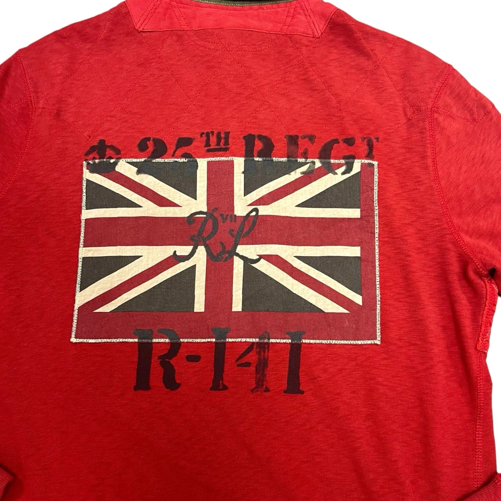 Polo Ralph Lauren VINTAGE Polo Ralph Lauren Union Jack UK English Military Long Sleeve Polo Shirt M Green Size Medium Casual Mens Size US M / EU 48-50 / 2 - 4 Thumbnail