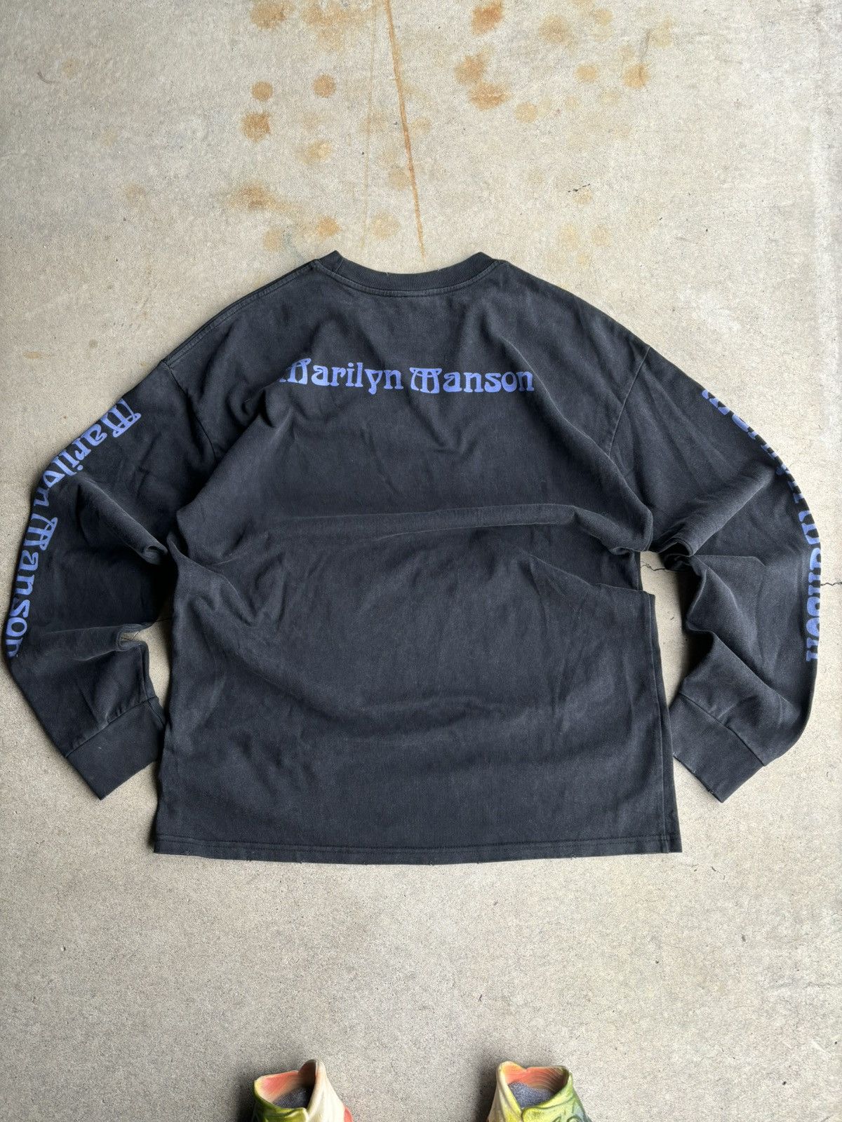 Vintage Crazy 90s Marilyn Manson 666 Heavy Parking Boot Longsleeve Size US XL / EU 56 / 4 - 2 Thumbnail