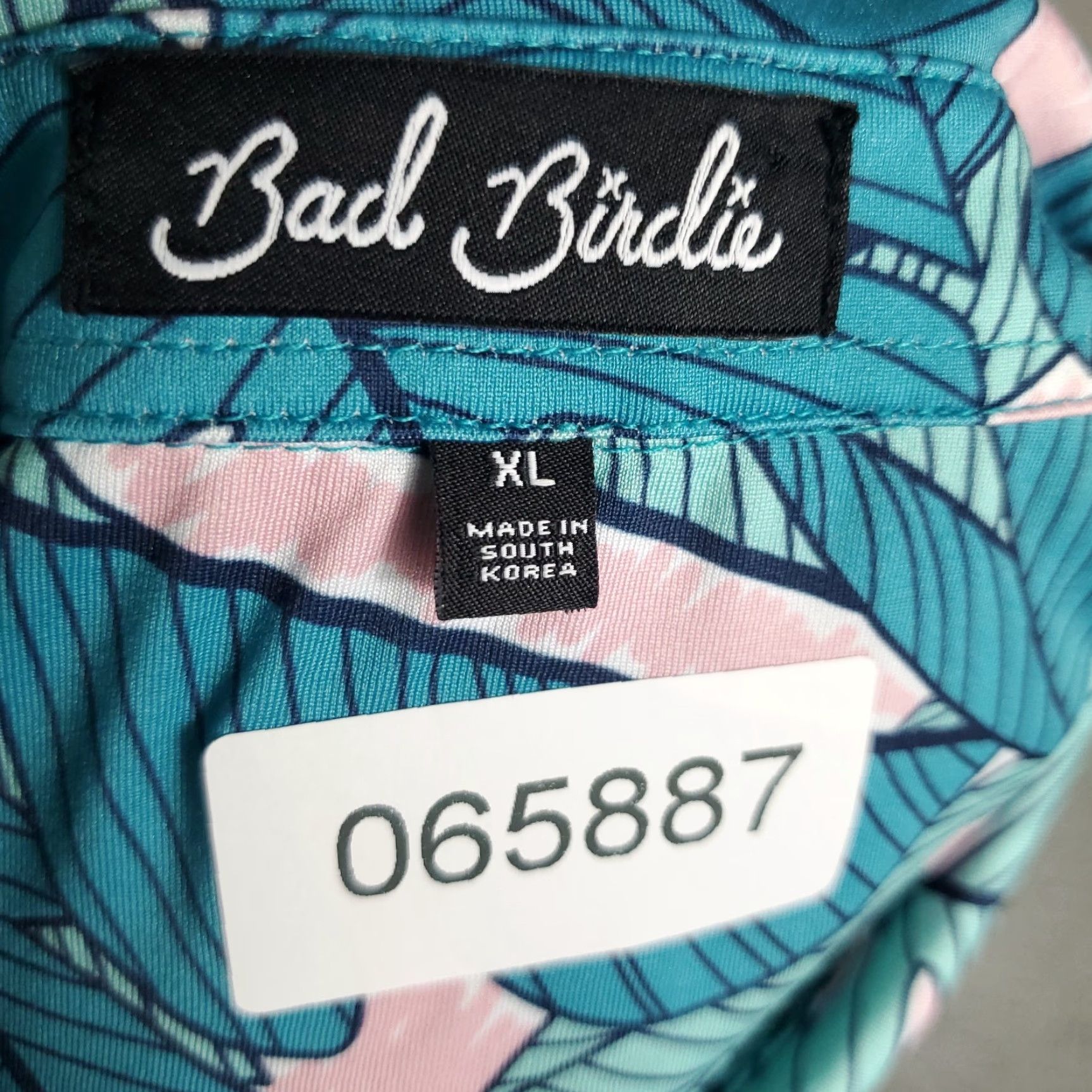 Vintage Bad Birdie Polo Shirt Mens XL Blue Floral Golf Short Sleeve Shirt Size US XL / EU 56 / 4 - 7 Thumbnail