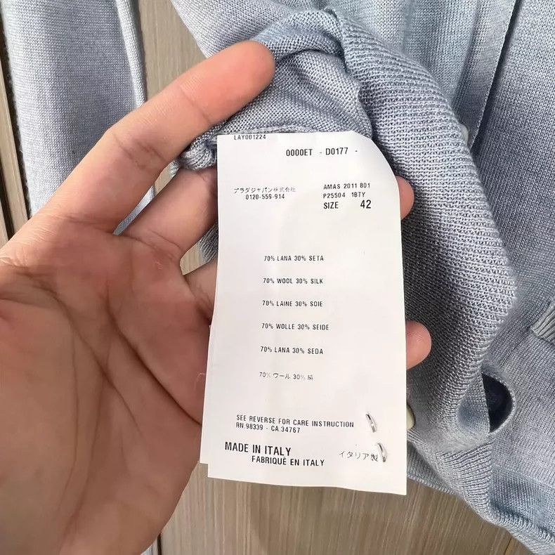 Prada Prada Haze blue pocket knitted long sleeves 2504-Nextarrow Size M / US 6-8 / IT 42-44 - 6 Thumbnail