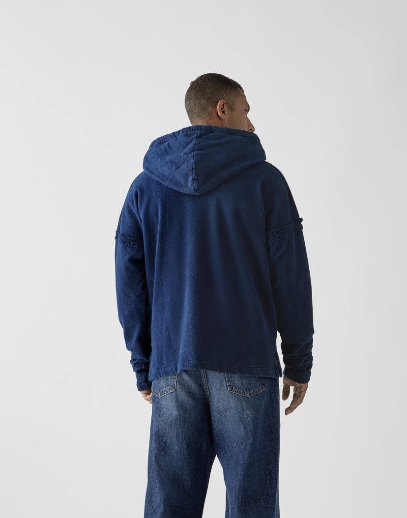 Greg Lauren Greg Lauren Oversized hoodie with side slits in blue Size US XL / EU 56 / 4 - 3 Thumbnail