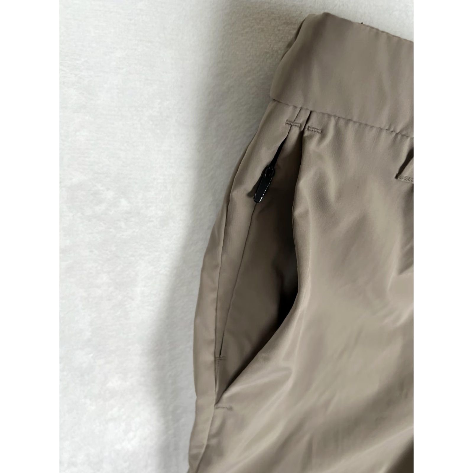 Mango MNG by Mango Cargo Pants Men's Beige Regular Fit Pocket Pockets Drawstring Waist 30x30 Casual Travel Size 30" / US 8 / IT 44 - 4 Thumbnail