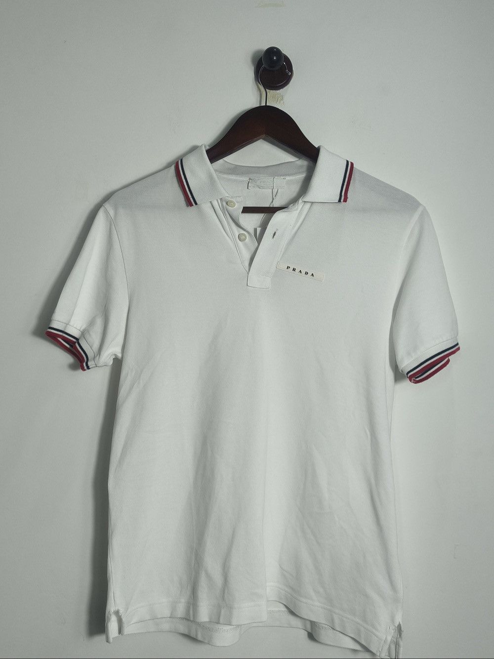 Prada Prada Striped Logo Polo Shirt Size S Size US S / EU 44-46 / 1 - 1 Thumbnail