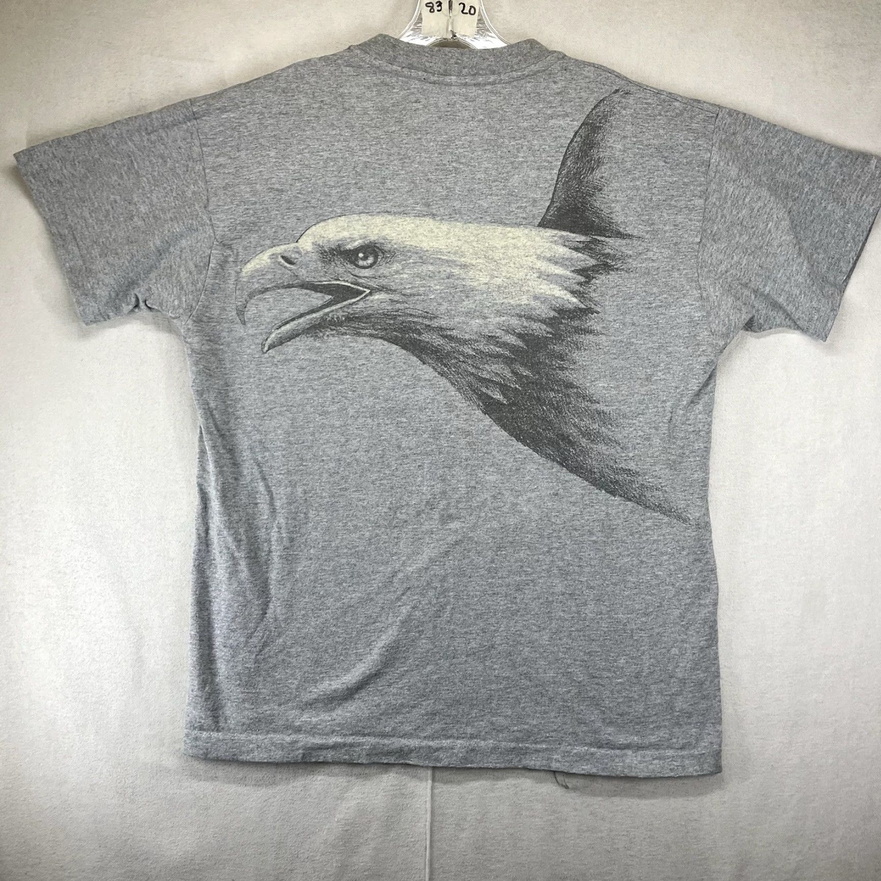 Anvil VINTAGE Anvil T-Shirt Men Large Gray 90s Bald Eagle Nature Graphic Print Crew Neck Size US L / EU 52-54 / 3 - 2 Thumbnail