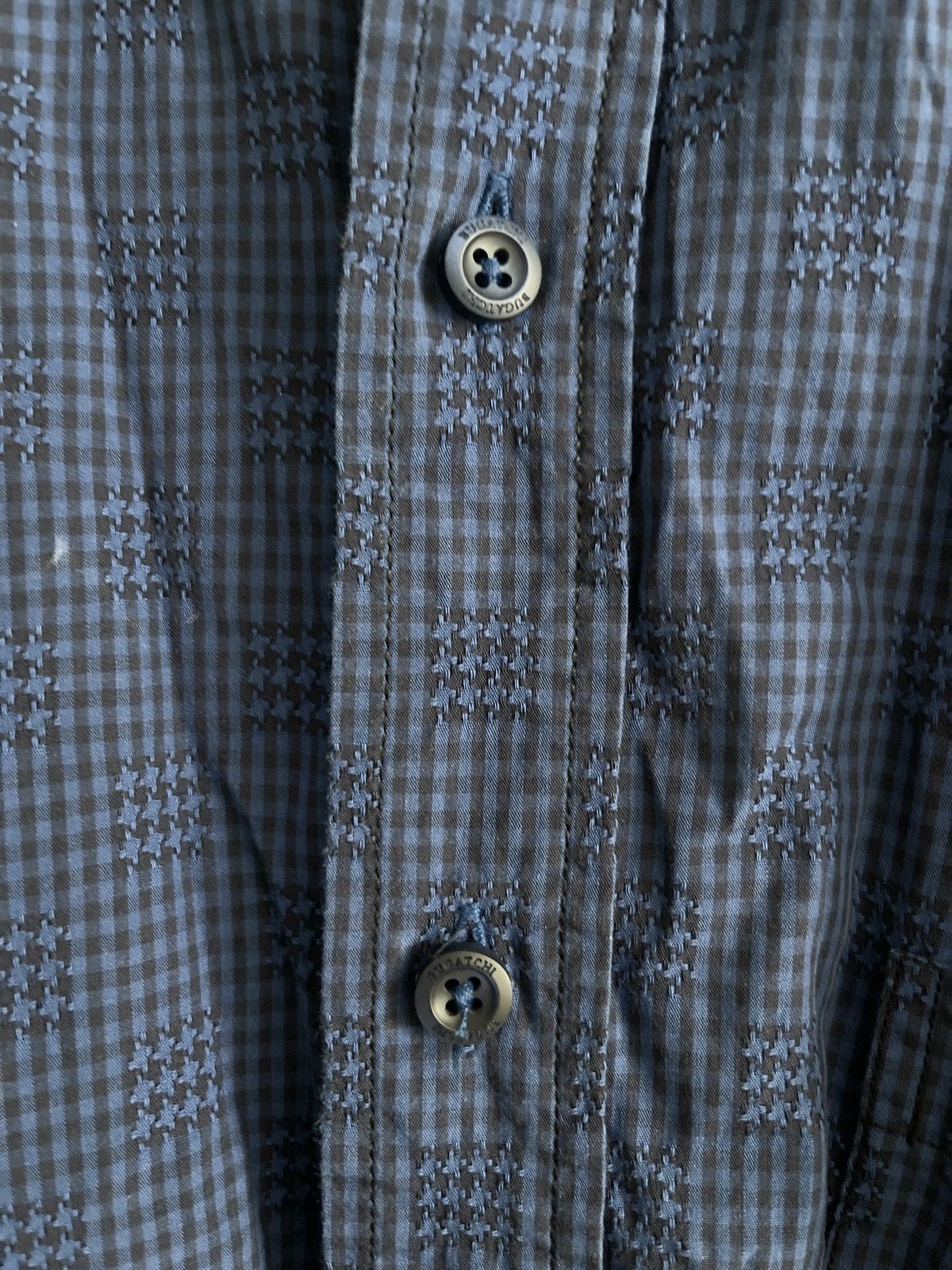 BUGATCHI STEAL! 2000s Bugatchi Blue Flannel Shirt Size US XXL / EU 58 / 5 - 4 Thumbnail