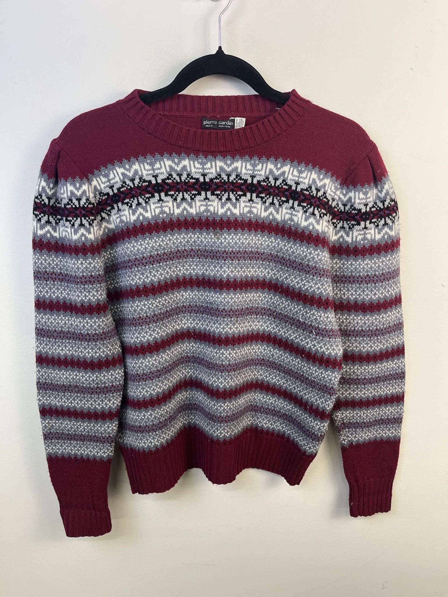 Other Vintage Knit Sweater 1990s Thick Knit Pierre Cardin Paris Striped Knit Sweater Size S Size US S / EU 44-46 / 1 - 1 Thumbnail