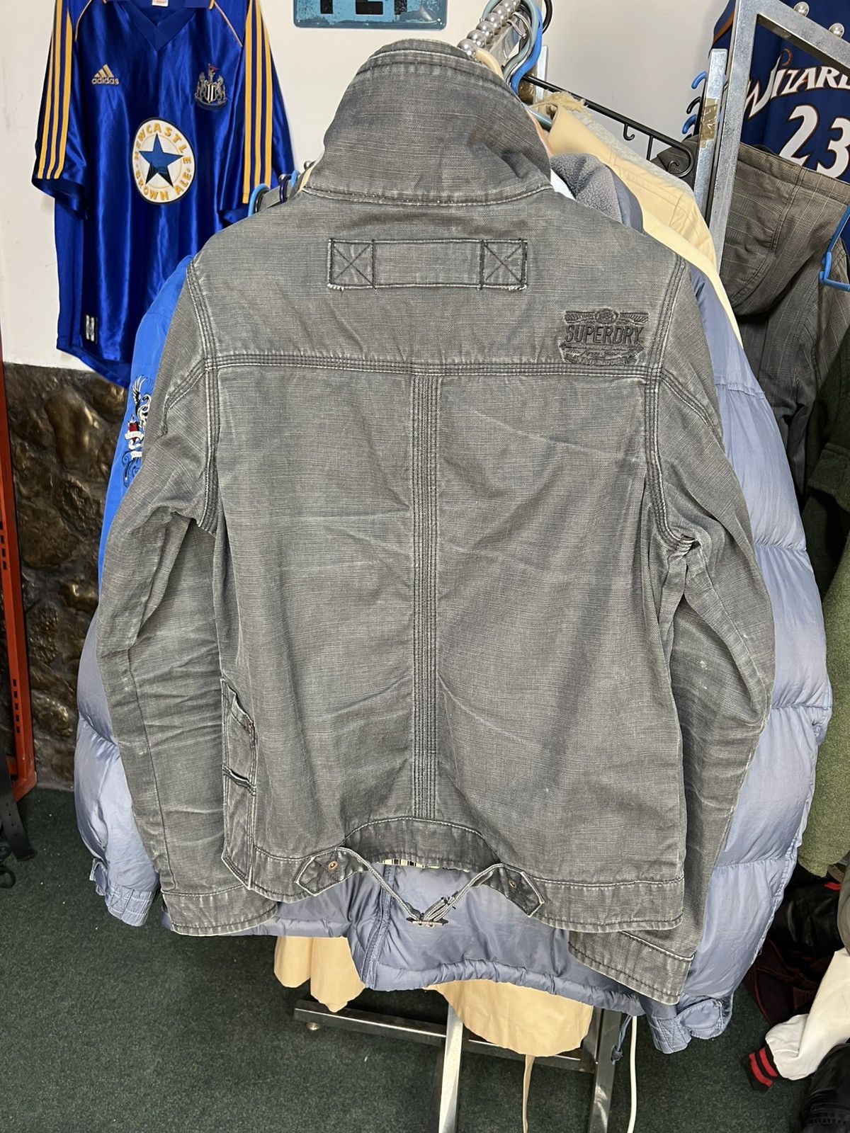 Superdry Superdry Y2K grunge biker raw denim jacket Rick Owens style Size L / US 10 / IT 46 - 4 Thumbnail