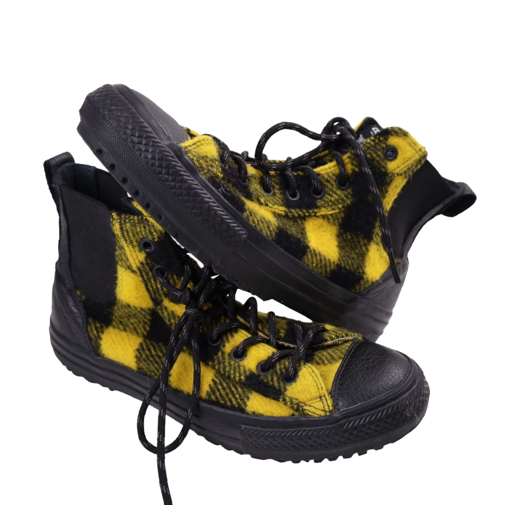 Converse VINTAGE Converse x Woolrich Womens 9 Wool High Top Sneakers Yellow Sneaker Womens 9 Yellow 90s? Size M / US 6-8 / IT 42-44 - 2 Thumbnail