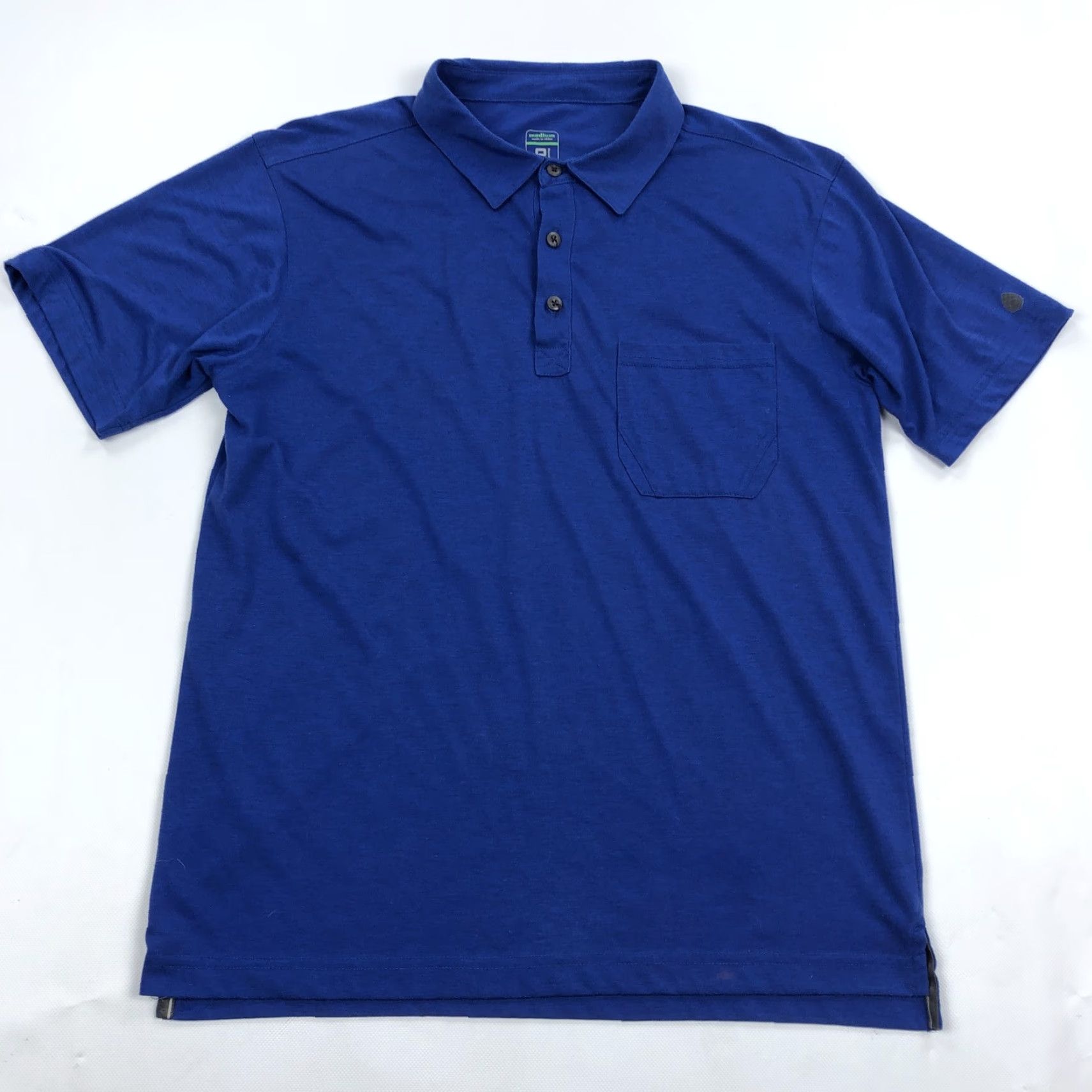 Vintage Stio Men's M Blue Performance Polo Shirt Short Sleeve Button Pocket Casual Size US M / EU 48-50 / 2 - 2 Thumbnail