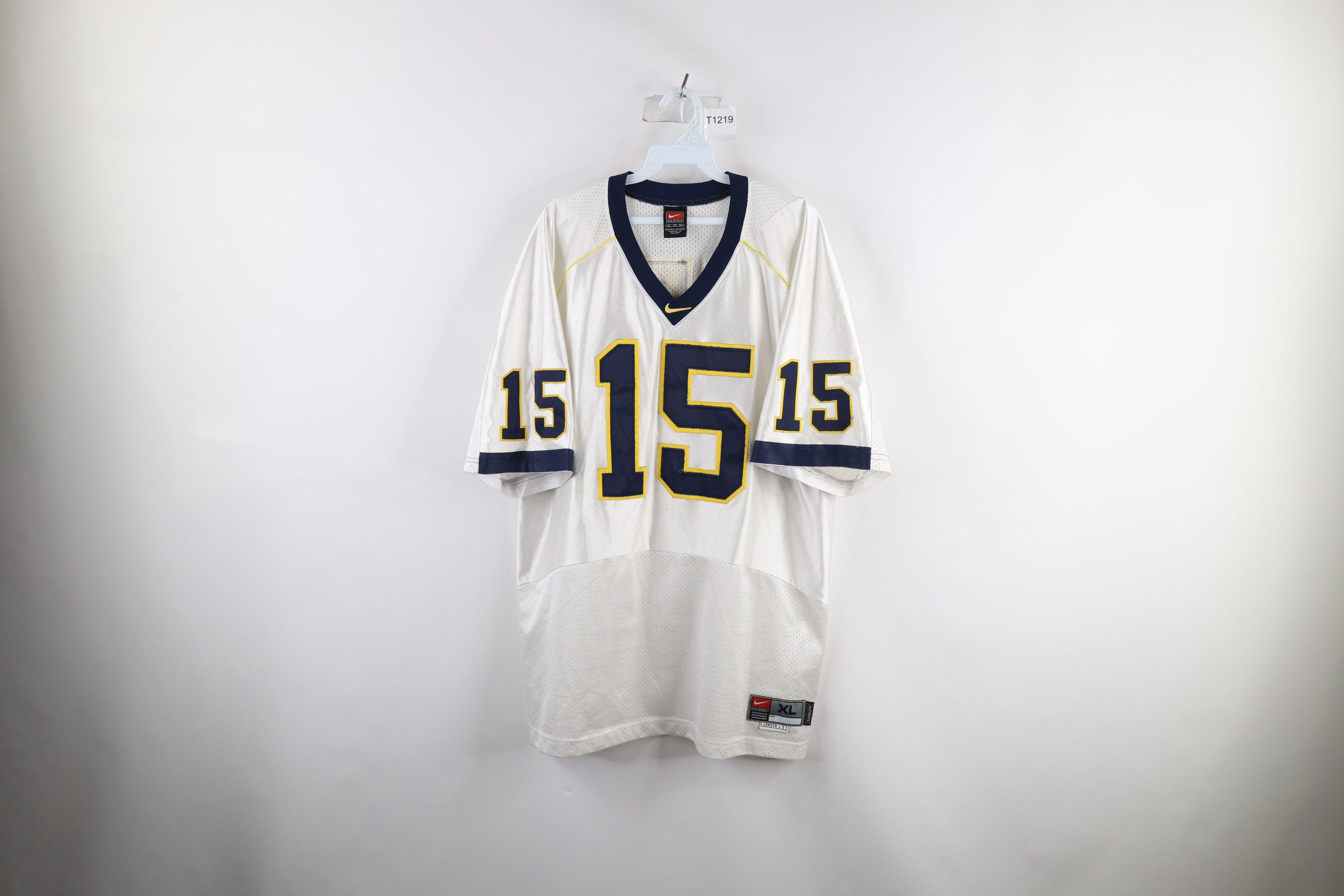 Vintage Vintage Nike Authentic University of Michigan Football #15 Size US XL / EU 56 / 4 - 1 Thumbnail