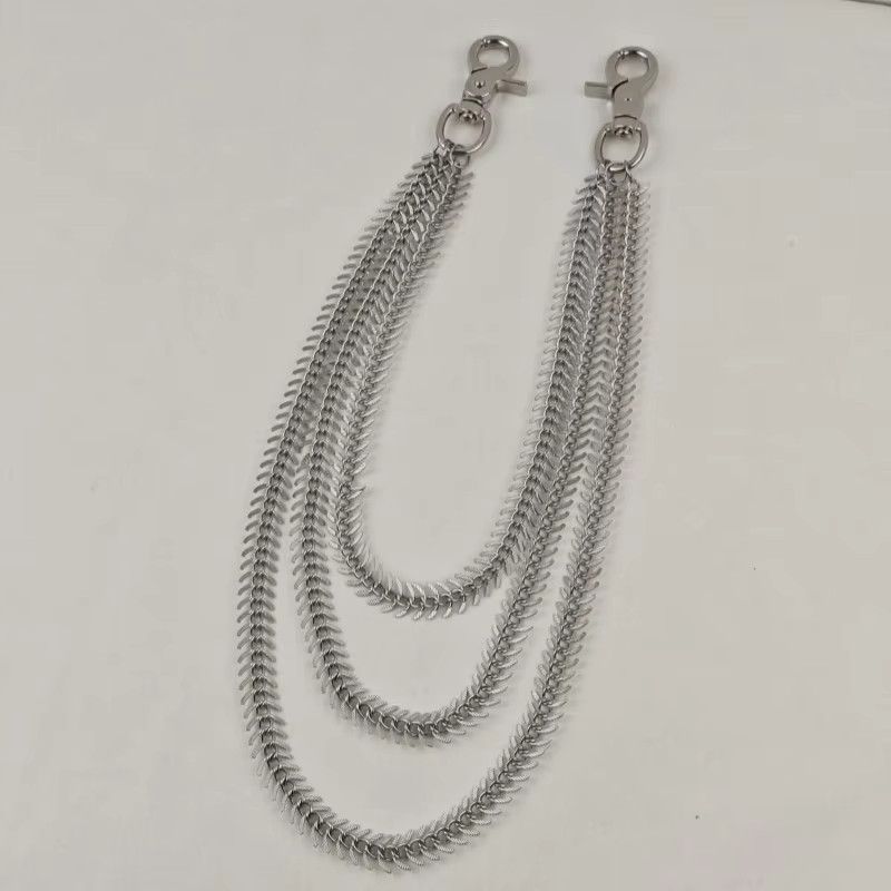 Jewelry Concise Fishbone Wallet Chain Pant Waist Size ONE SIZE - 1 Thumbnail
