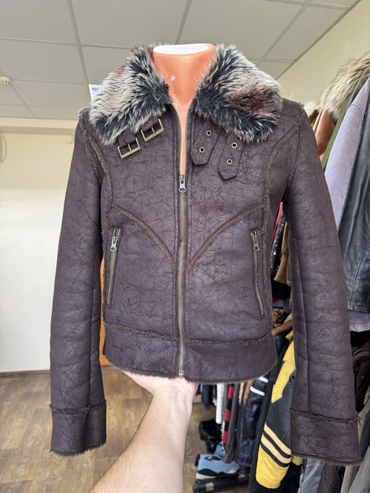Vintage Faded Suede Rick Owen’s / LGB Style Fur Jacket
