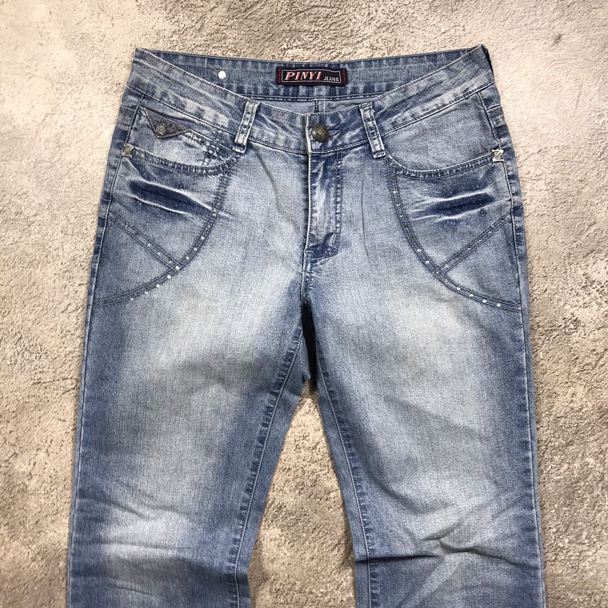Vintage Vintage 90s Baggy Distressed Jeans Sun Faded Grunge Logo 29 Size 29" - 3 Thumbnail