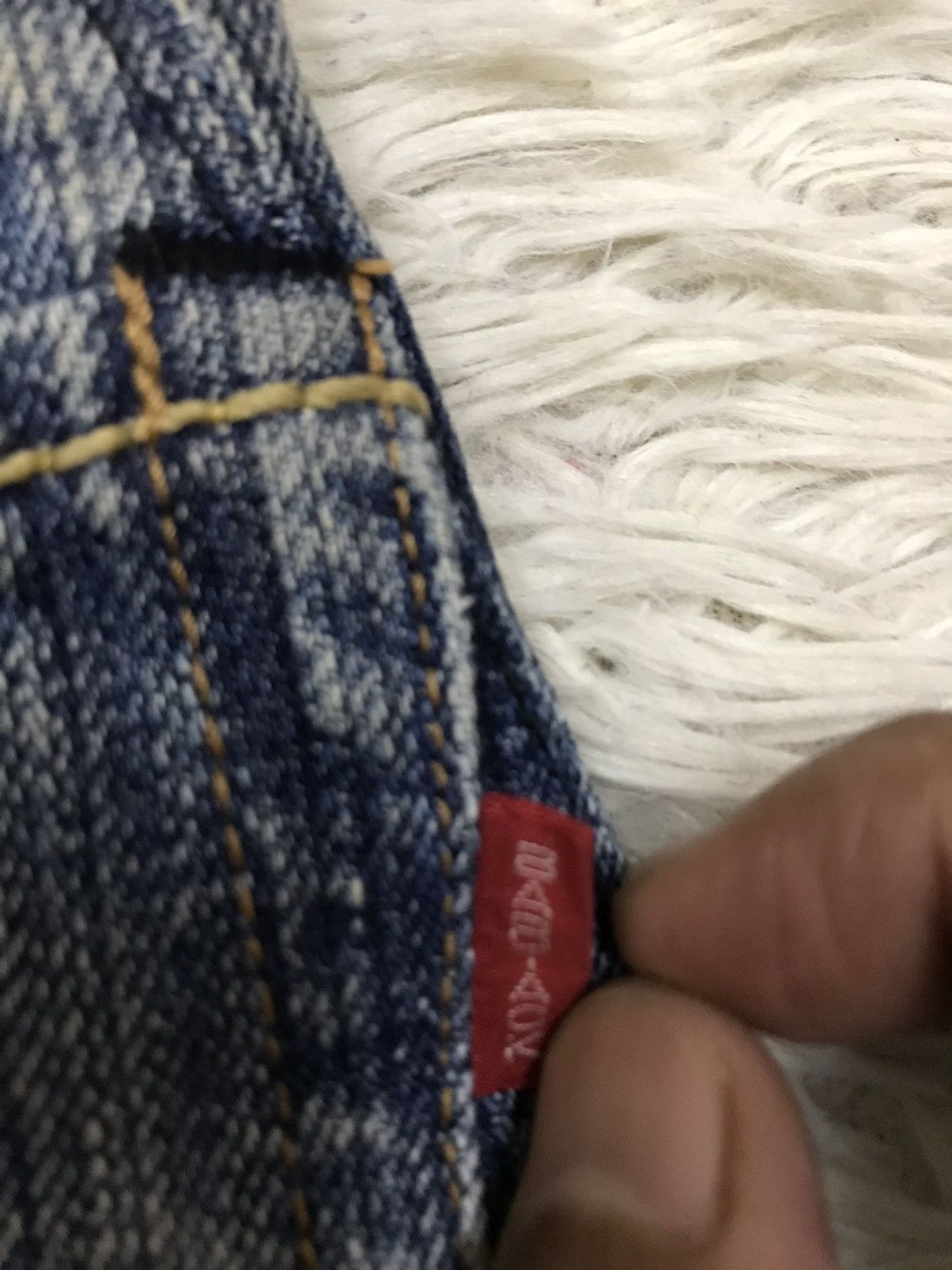 If Six Was Nine Vintage Bartack Work Clothing Distressed Denim Jeans Size US 34 / EU 50 - 13 Thumbnail