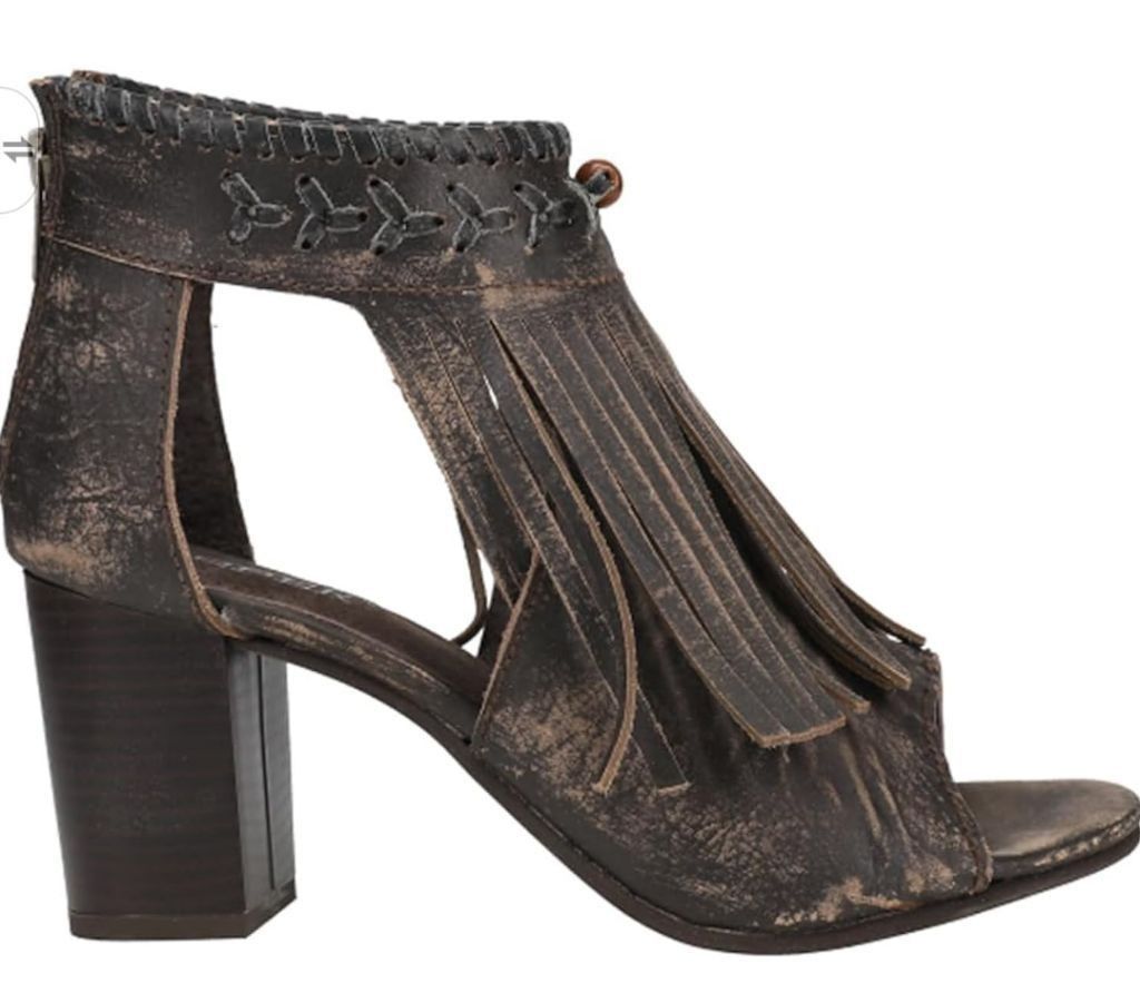 Roper Roper Bettina Fringe Peep Toe Shottie Size 7.5 Size US 7.5 / IT 37.5 - 1 Thumbnail