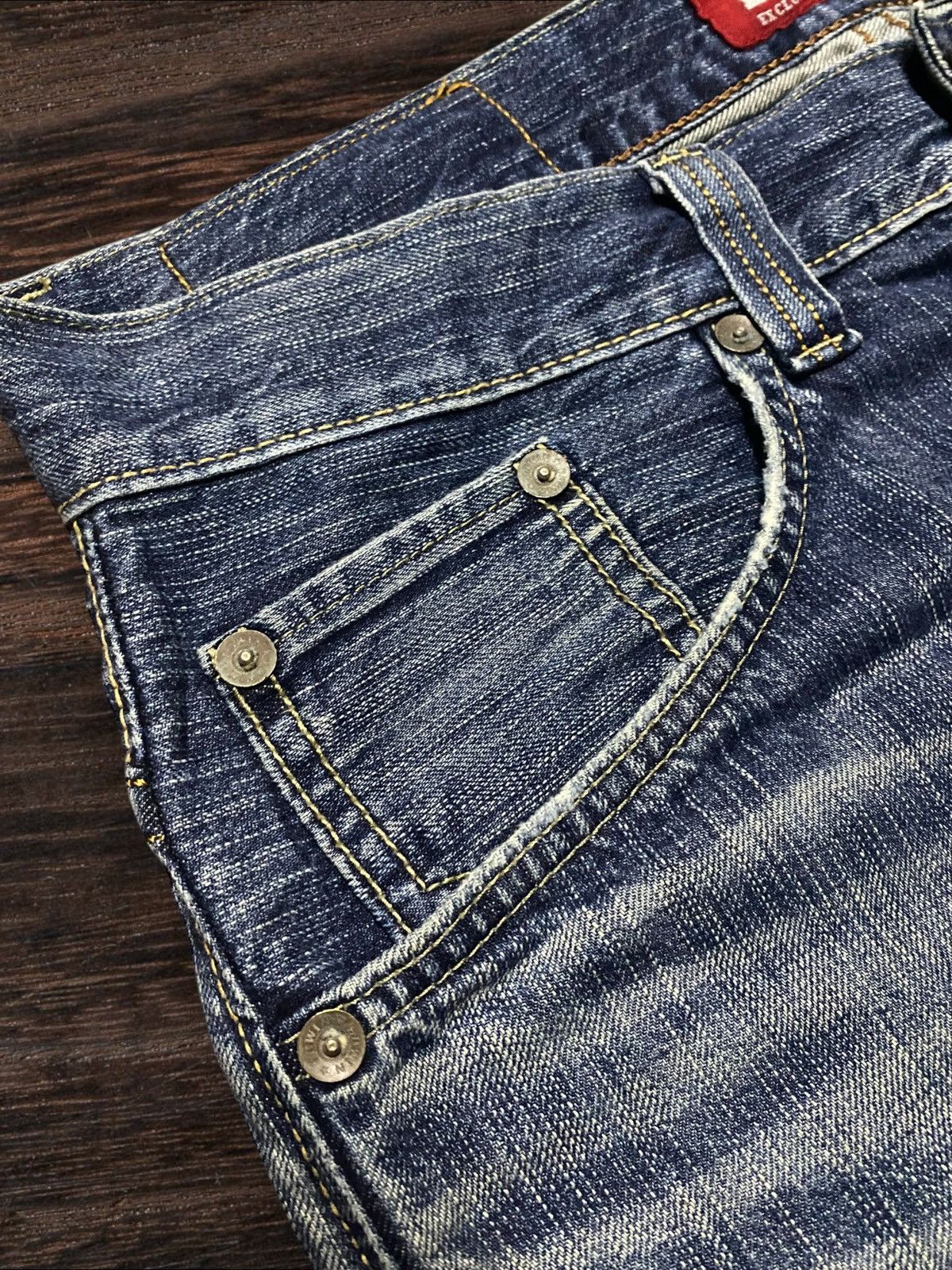 Junya Watanabe Vintage Japanese Brand Edwin 424XV Heavy Faded Baggy Jeans Size US 37 - 9 Thumbnail