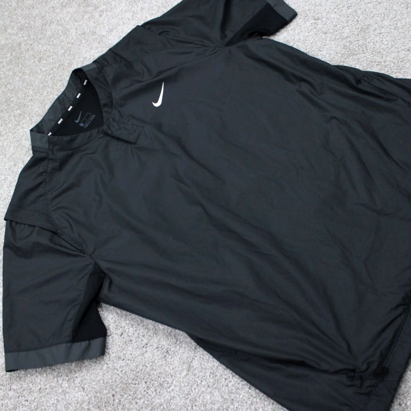 Nike Nike Dri-Fit Wind Jacket Womens Medium Black Lightweight Pullover Shacket Shirt Size M / US 6-8 / IT 42-44 - 7 Thumbnail