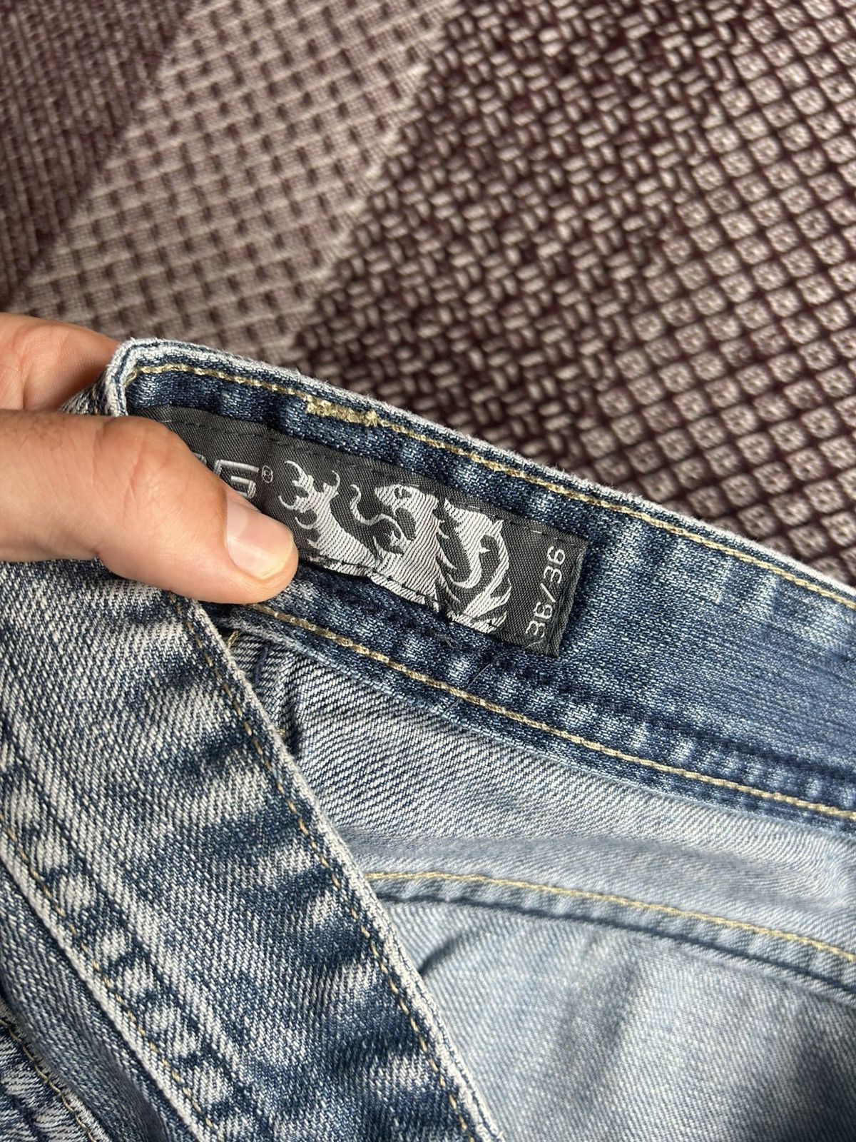 Vintage Vintage Smog Distressed Denim Jeans Baggy Faded Streetwear Size US 36 / EU 52 - 12 Thumbnail