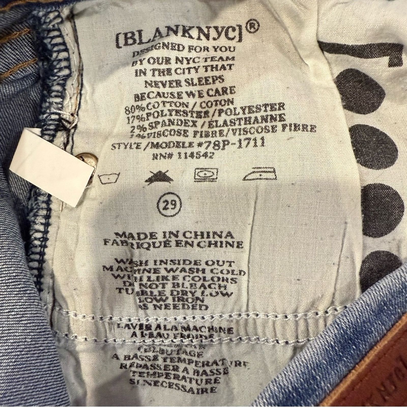 BLANKNYC Blank NYC Two-Tone Split Front Cropped Denim Jeans Womens 29 Size 29" - 8 Thumbnail